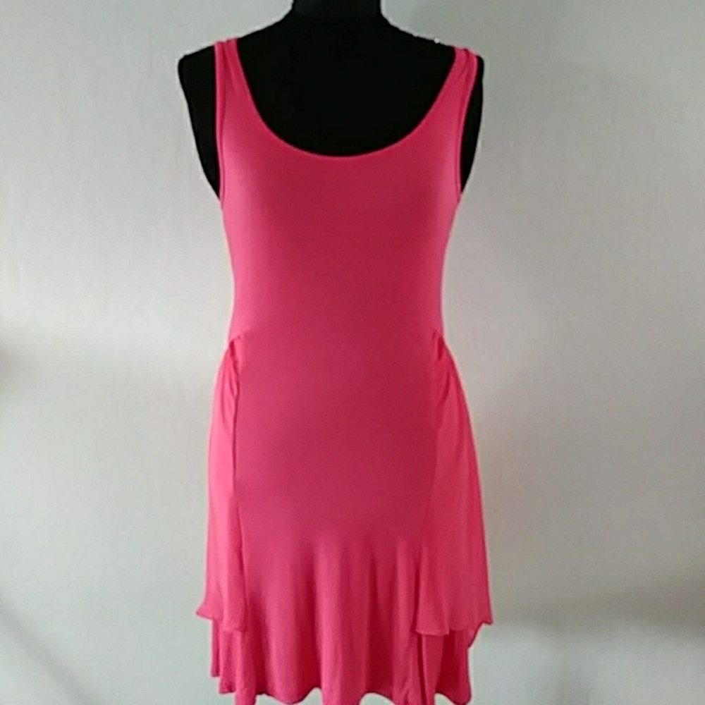 Anthro Pins&Needles tank dress w/sheer overlay